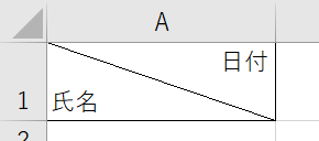 エクセルで斜線を引いたセルに文字を入れる2つの方法