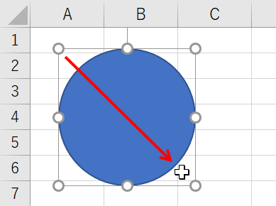 エクセルで球の作り方 図形